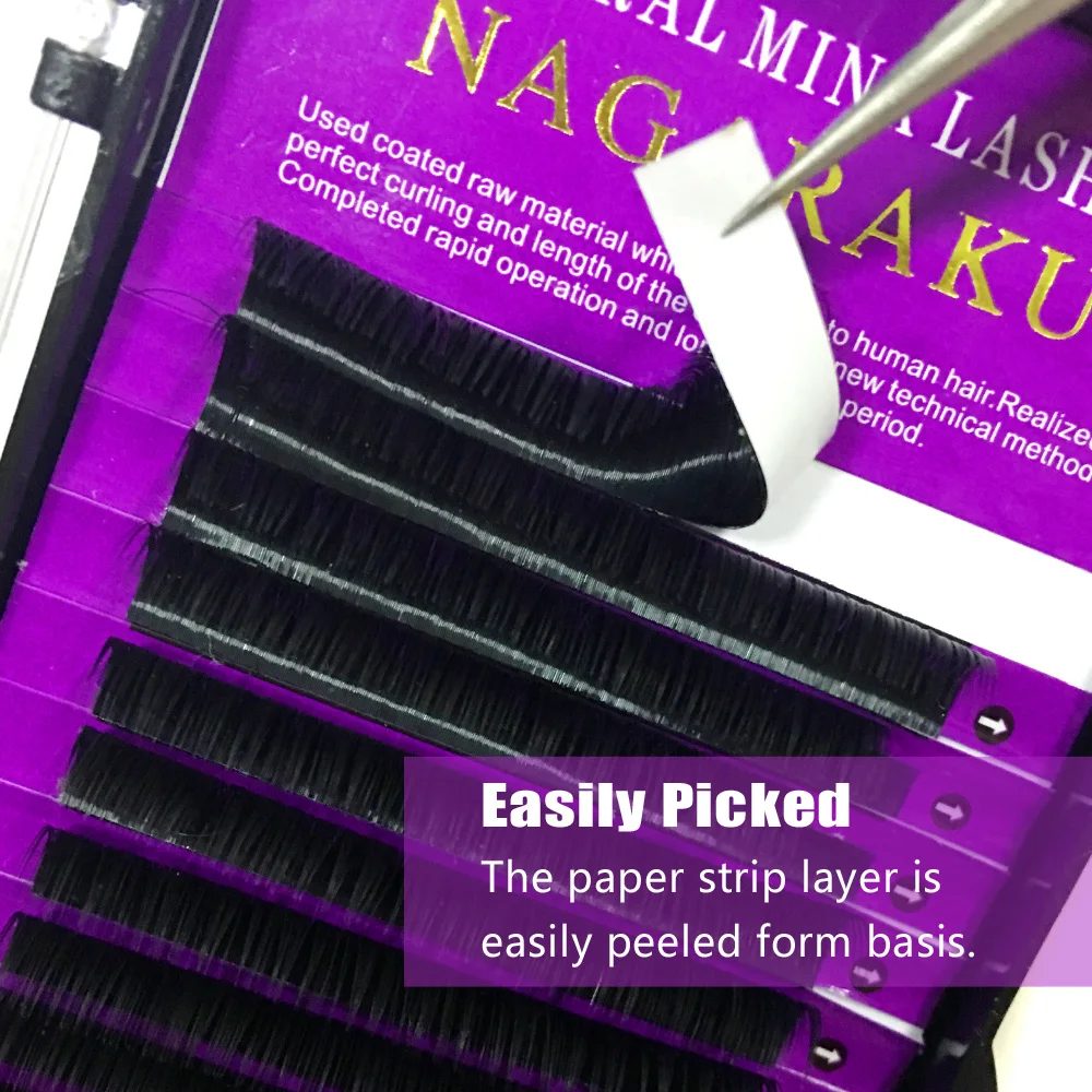 Набор NAGARAKU 30 чехлов, 0,05 мм, высокое качество, норковые ресницы для наращивания, накладные ресницы для наращивания, индивидуальные ресницы, натуральные ресницы