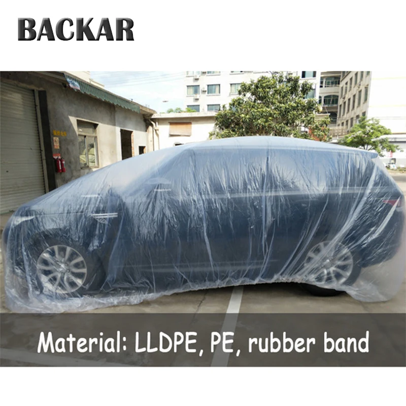 Backar PE Water Dust Protection Disposable Full Car Covers For BMW E46 E39 Audi A4 B6 B8 A5 Ford Fiesta Kuga SUV Accessories | Автомобили