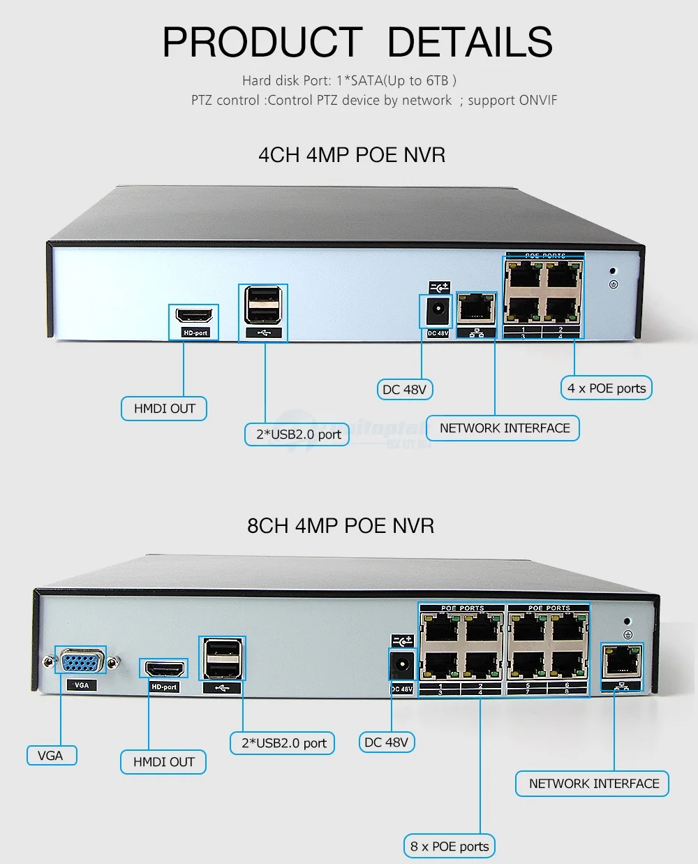 4Ch/8Ch CCTV система видеонаблюдения HD H.265 4MP POE IP камера наружного ночного видения Видео камера безопасности Plug and Play NVR комплект