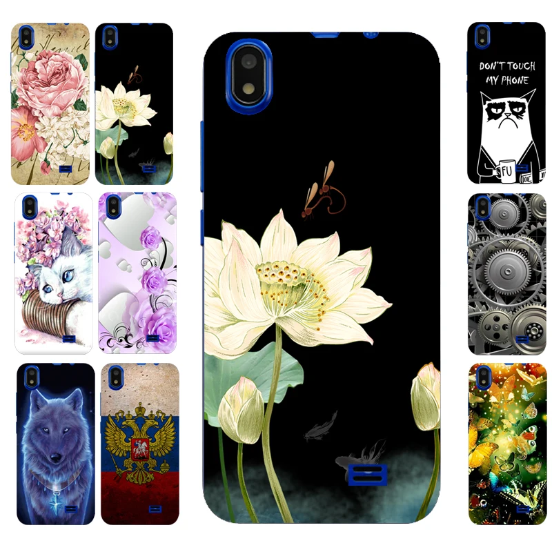 

Black Lotus Flower Case for Prestigio Wize Q3 PSP3471DUO Animal Cover Bag Floral Cases Housing Shell