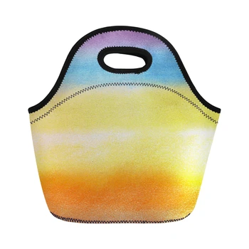 

FORUDESIGNS Simple Color Lunch Bags For Women Kids Tote School Picnic Sac Neoprene Thermal Bag Food Lunch Bag Marmita Termica
