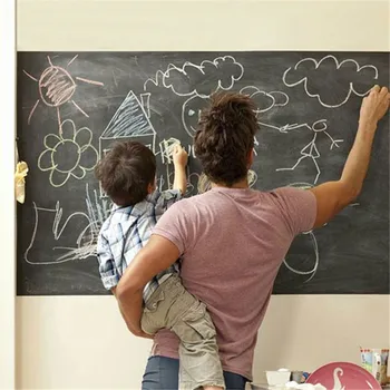 

Black Board Chalkboard Sticker for Wall Removable Draw Erasable Learning Multifunction Black Board for Kids room School Supplies