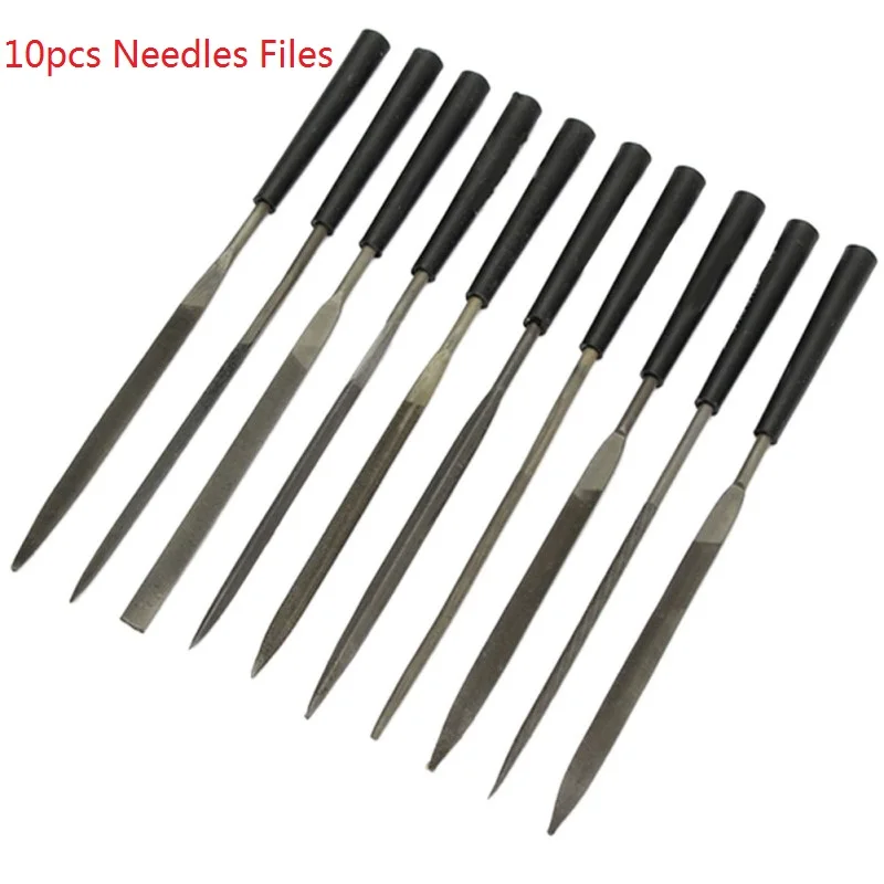 

10pcs/set Metal Needles File Set Glass Stone Jewelers Diamond Wood Carving Craft 10 unique Shapes Metal Files Sewing Tool Sets