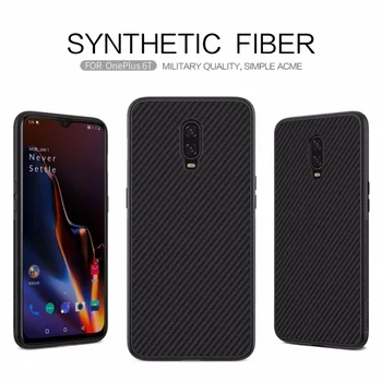 

Nillkin synthetic fiber case for Oneplus 6T Carbon Fiber PP Shield Back Cover Case for Oneplus 6T One plus 6T 6.41 inch