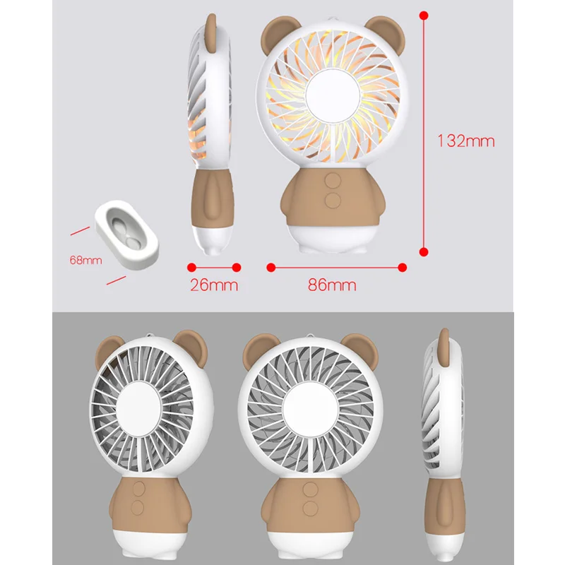 Вентилятор воздушный перезаряжаемый мини портативный ручной вентилятор на батарейках USB Мощный Ручной Вентилятор Кулер с ремешком