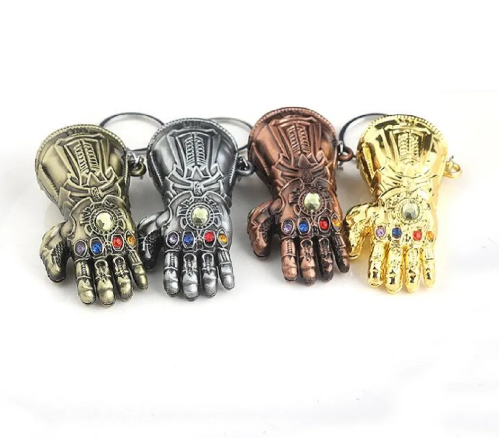 Avengers Infinity War Thanos Infinity Gauntlet Gloves Armor Model Key Chain Keyc