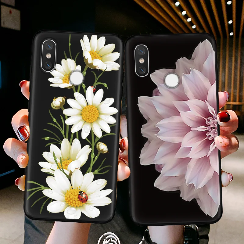 

Summer Flower Cover For Xiaomi Redmi 7 6 Pro 6A 5 Plus 5A For Xiaomi Mi 9T Pro 9 SE 8 A2 Lite A1 Pocophone F1 Soft Silicone Case