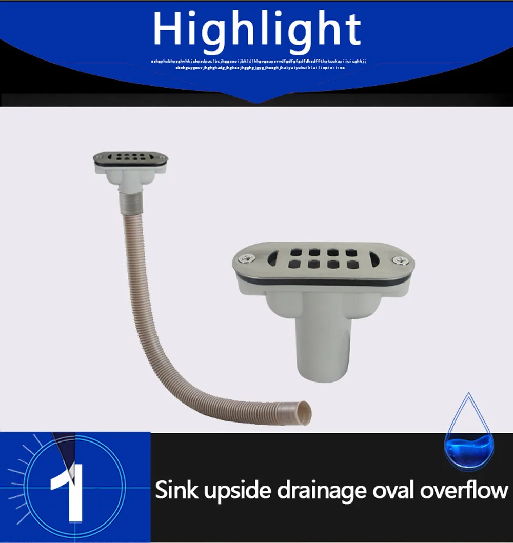 ralo para pia de ralo oval para transbordamento drenagem contra acessórios para banho cozinha