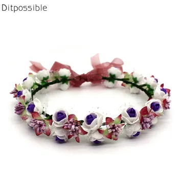 

Ditpossible flowers headbands festivals hairwear wedding hair accessories for women floral bridal head bands