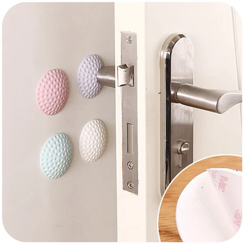

Home Office Practical Self Adhesive Round Wall Protector Door Handle Bumper Guard Stopper Rubber Silencer Crash Pad