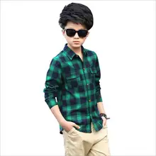Весенне-осенние детские рубашки в клетку; модное пальто с длинными рукавами для мальчиков; детская повседневная рубашка