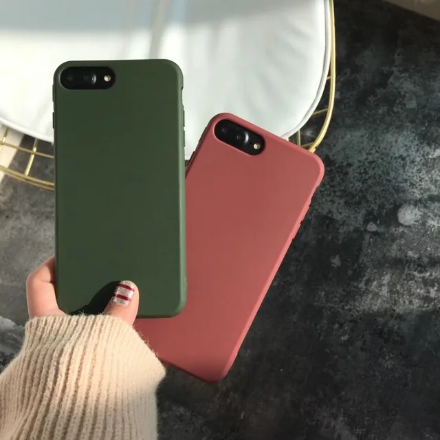 for iPhone X XR XS MAX Case Candy Color TPU Silicone Case Matte Frosted Soft Cover Case for iPhone 8 6 6S 7Plus 5 5s se coque