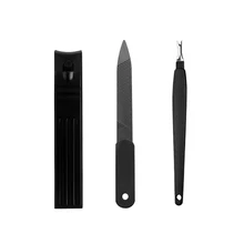 3 шт \ Набор машинка для стрижки ногтей, набор для маникюра и педикюра, триммер для ногтей, набор для ухода за путешествием с футляром для хранения, коробка из нержавеющей стали