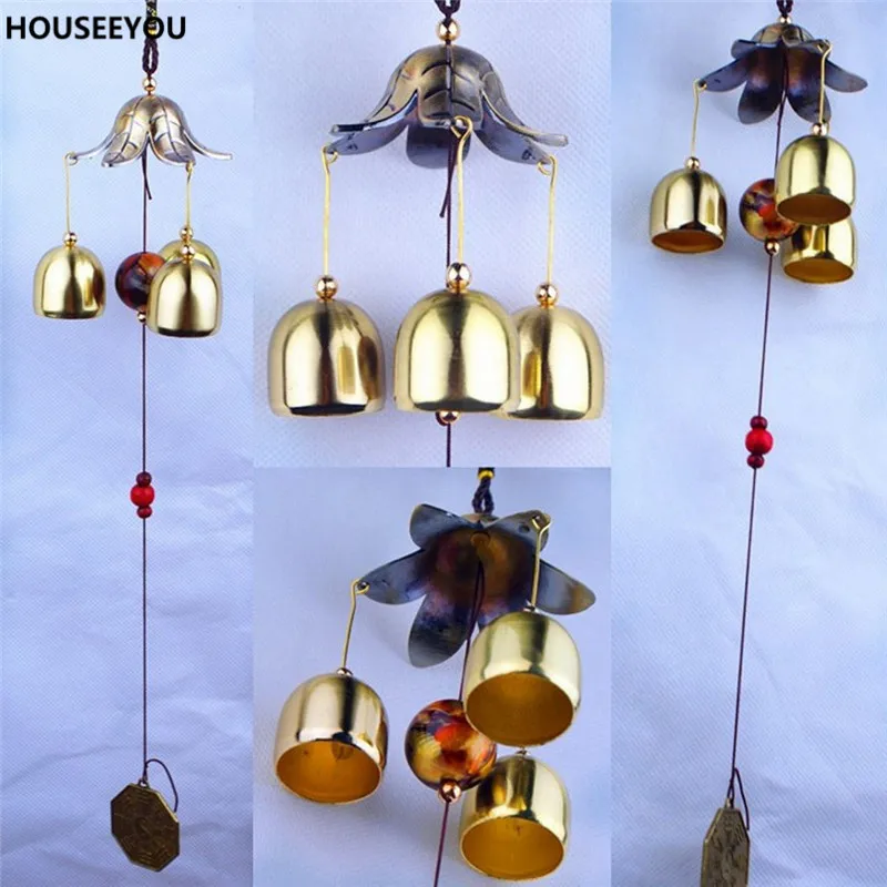 Hanging Decorations Feng Shui Wind Chime Lucky Metal Pagoda Brass Home
