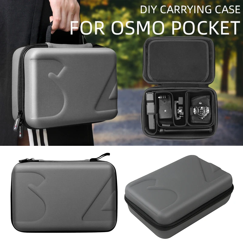 

DIY Carrying Case for DJI OSMO Pocket Handheld Gimbal PU Storage Bag Box for Osmo Action Gopro Sjcam Xiaoyi Camera Accessories