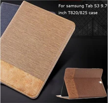 Luxury PU Leather Case For Samsung Galaxy Tab S3 9.7 2016 T820 T825 map Case Cover Funda Fashion Tablet Flip Stand Shell case