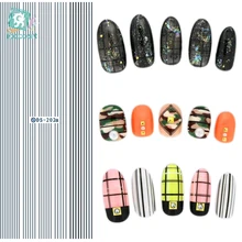 Rocooart DS202a DIY переводные наклейки для ногтей с водой простые прямые линии наклейки для ногтей водяные наклейки для ногтей