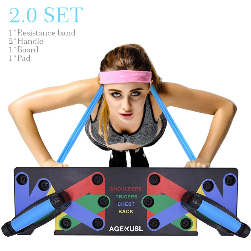 

AGEKUSL 2.0 Push Up Board Rack System Men Women Home Gym Push-Ups Stands Sport Fitness Exercise Workout Body Building Training
