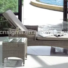 Стиль садовая мебель из ротанга коричневый шезлонг
