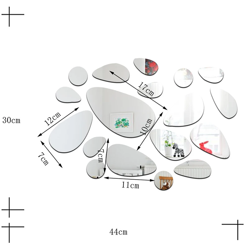 Акриловые фон сделай сам настенные, декоративные, для зеркала стены наклейки Экологически качественная гостиная спальня декоративное зеркало