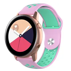 20 мм сменный ремешок для samsung Galaxy Watch Active 40 ремешок для часов, мм браслет для часов Мягкая силиконовая лента дышащая