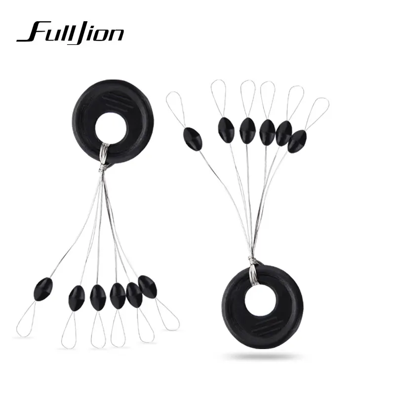 Fulljion 50 قطعة/الوحدة الصيد بوبر تعويم موصل 6 في 1 حجم XS/S/M/L الأسود المطاط البيضاوي سدادة الصيد معالجة اكسسوارات Fulljion 50 قطعة/الوحدة الصيد بوبر تعويم موصل 6 في 1 حجم XS/S/M/L الأسود المطاط البيضاوي سدادة الصيد معالجة اكسسوارات