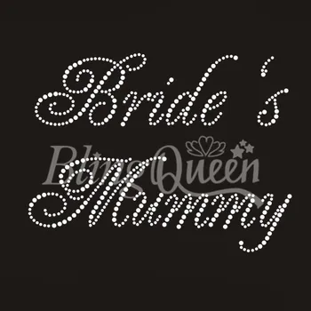 

BlingQueen 25PCS/LOT Hot Fix Rhinestone Motifs Bride's Mommy Design