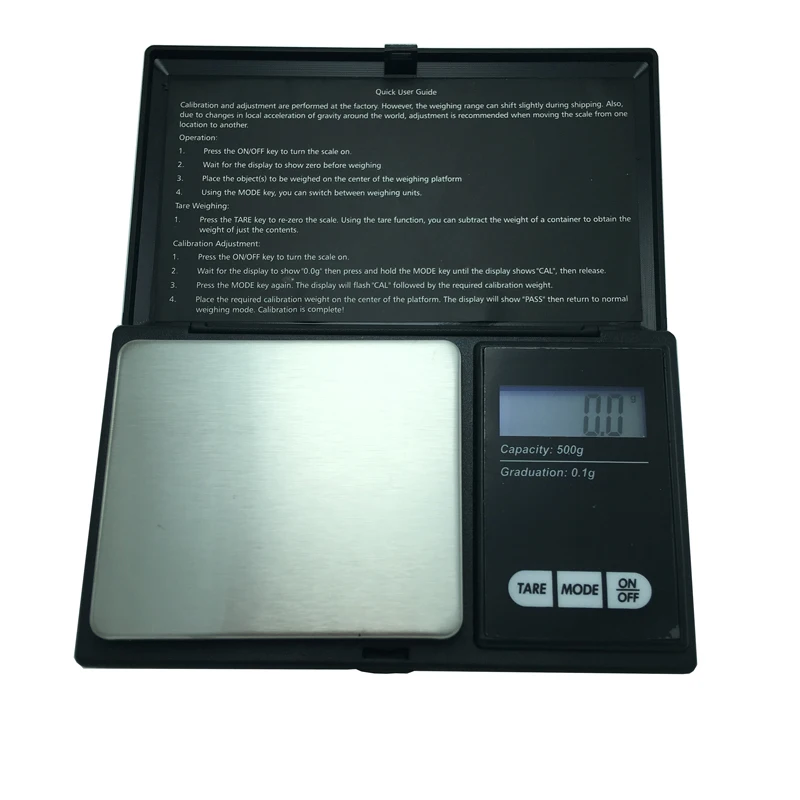 Electronic 500g Weight Scale Jewelry Scale Precision Digital Scales 0.1g Diamond Weed Pocket Kitchen Weight Food