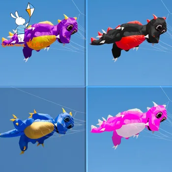 

4.6m Inflatable Large Show Soft Kite Dragon Shape Line Laundry For Outdoor Activity