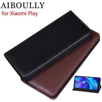 

AIBOULLY For Xiaomi Mi Play Case Soft Silicone Back Flip Leather For Xiaomi Play Cover Original Case Hard Fundas Phone Bag Capas