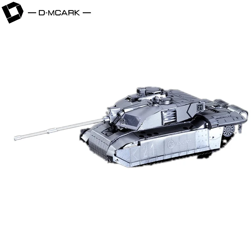 

D-Mcark 3D Metal Models Puzzle Metal Kits Works 3D Laser Cut Models Jigsaw Puzzles for Adults FV4034 Challenger 2