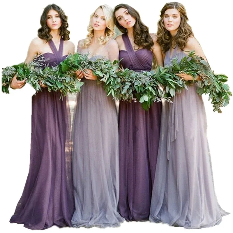 Cosplay-Novia-Pastel-serasi-ungu-dan-gaun-pengiring-pengantin-lavender-Antik-Vestido-De-Festa-Longo-indah