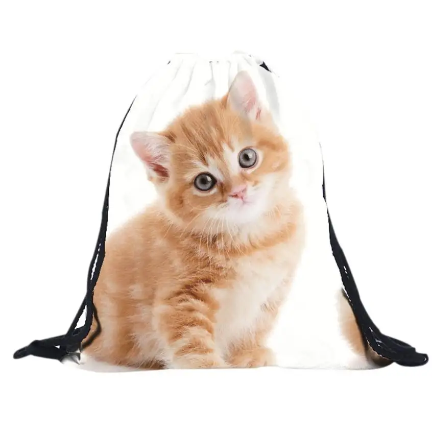 

Jasmine Traveling Unisex Cat Backpacks 3D Printing Bags Drawstring Backpack Sep26