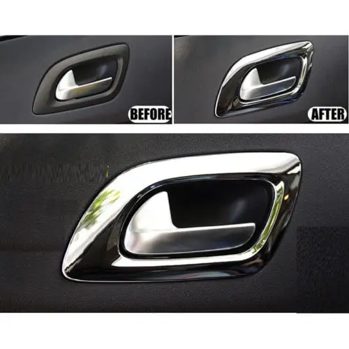 Хромированная Крышка для внутренней дверной ручки рамка CITROEN 2010 2011 2012 2013 2014 2015 2016