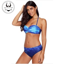 

Swimsuit Female Bikini 2018 Women's Swimsuits Sling Gradient Print Design Low Waist Brazilian Two-Piece Ocean Swimwear