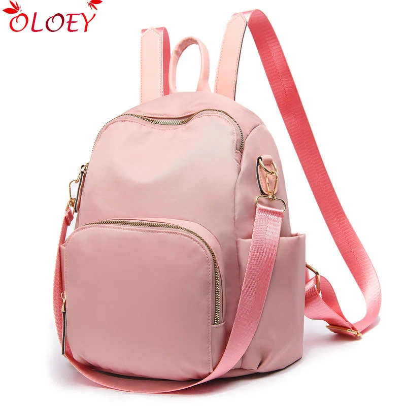 

2019 Brand Luxury Waterproof Oxford Women Anti-theft Backpack High Quality School Bag For Women Solid Multifunctional Bag New