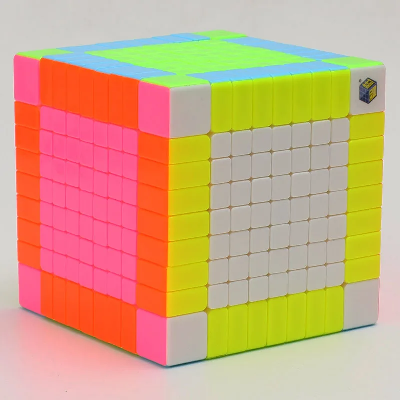 Бренд новейший Yuxin Zhisheng Huanglong высокая яркая липкая 9x9x9 головоломка с быстрым кубом игровые часы-кольцо с крышкой волшебные игрушки для детей - Цвет: stickerless