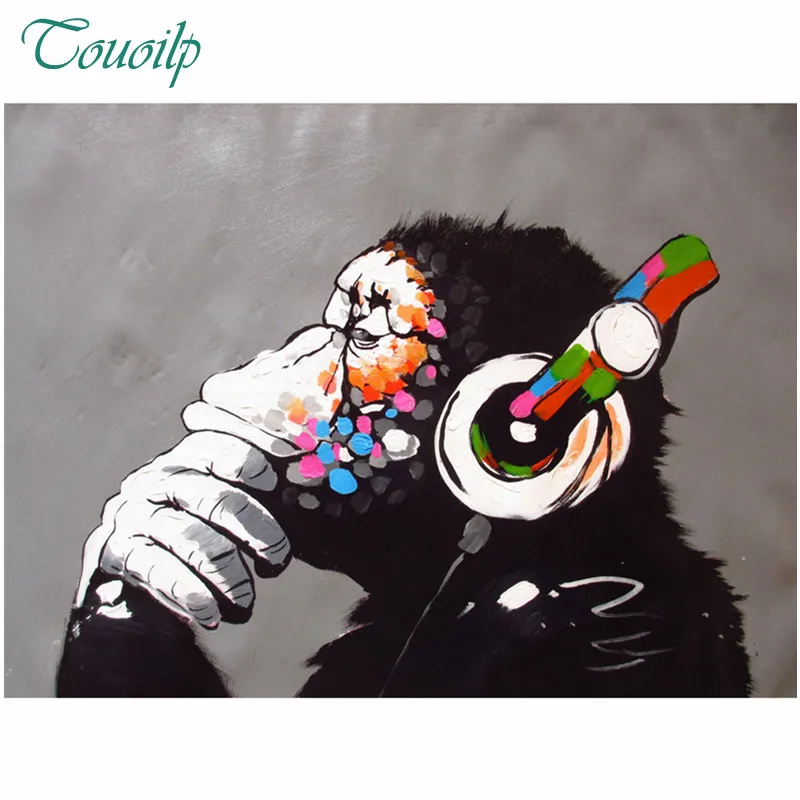 

full square/round drill 5D DIY diamond embroidery Hip-Hop Banksy Street DJ Monkey 5D diamond painting Cross Stitch Rhinestone