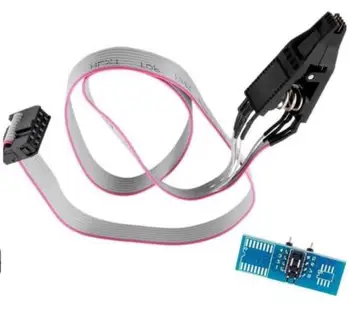 

For SOIC8 SOP8 Flash Chip IC Test Clip with SPI Cable Programmer BIOS TL866A/CS