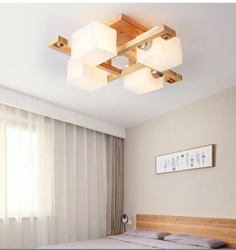 Japanese Solid Wood Roof Lights Simple Atmospheric Bedroom