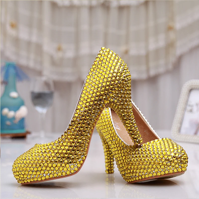 Popular Gold Rhinestone HeelsBuy Cheap Gold Rhinestone Heels lots from