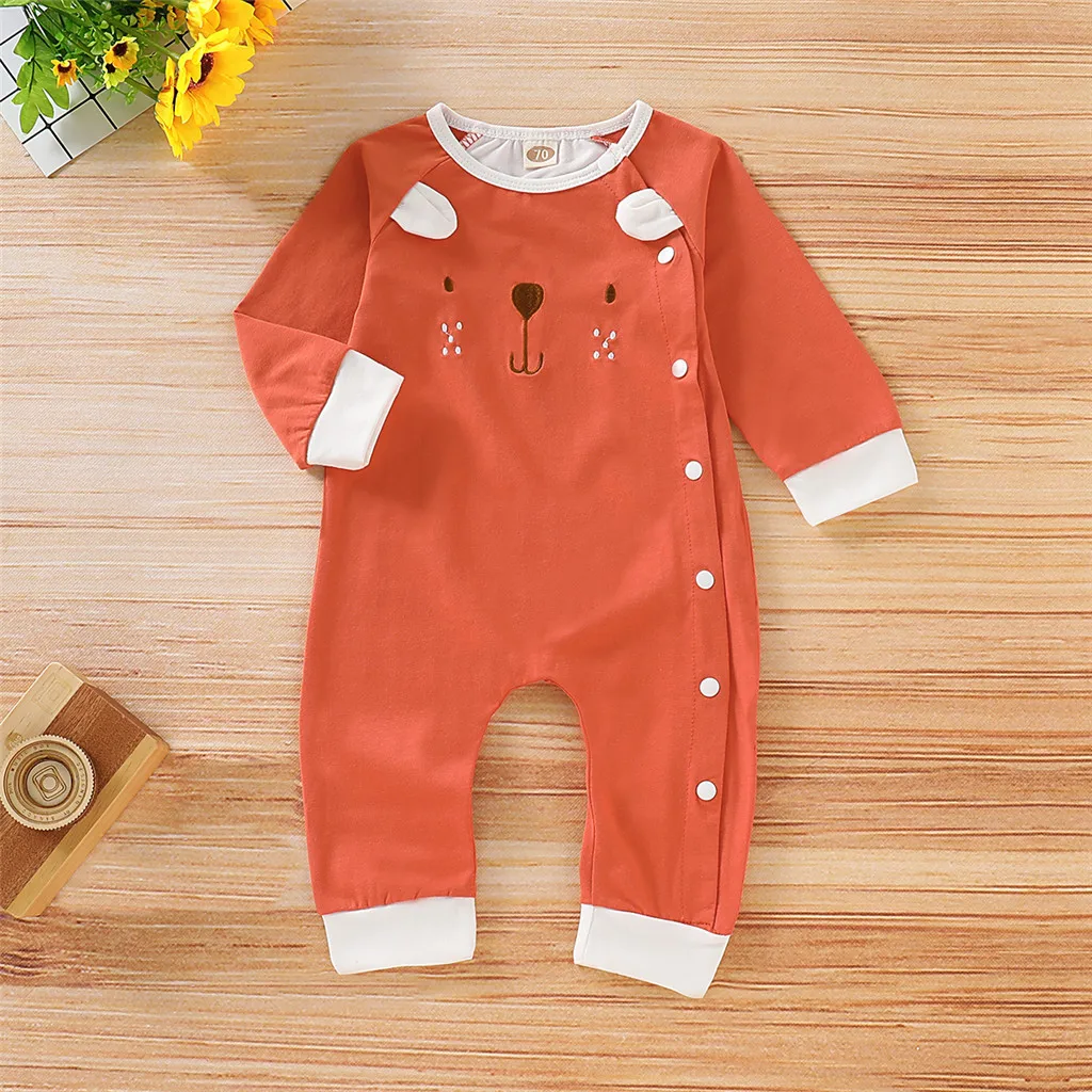 

2019 New Newborn Infant Baby Boy Girl Cartoon Animal Cotton Romper Jumpsuit Clothes Dropshipping Baby Clothes