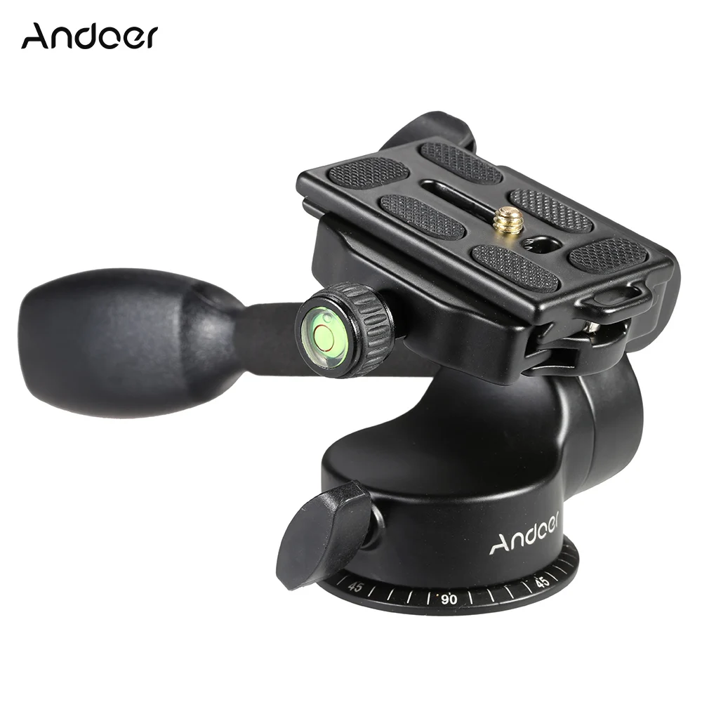Andoer Q08 Штатив для видеосъемки шаровой головкой 3-ходовая рулевая колонка с Quick Release Plate для штатива треноги монопода к цифровой зеркальной фотокамере