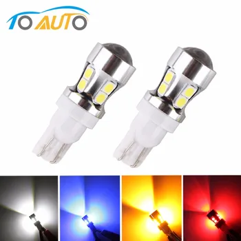 

2 PCS T10 10 smd Canbus OBC Error Free Bulbs Interior LED DRL 194 W5W Car lamps External Auto Lights Xenon White /Red/Blue/Amber