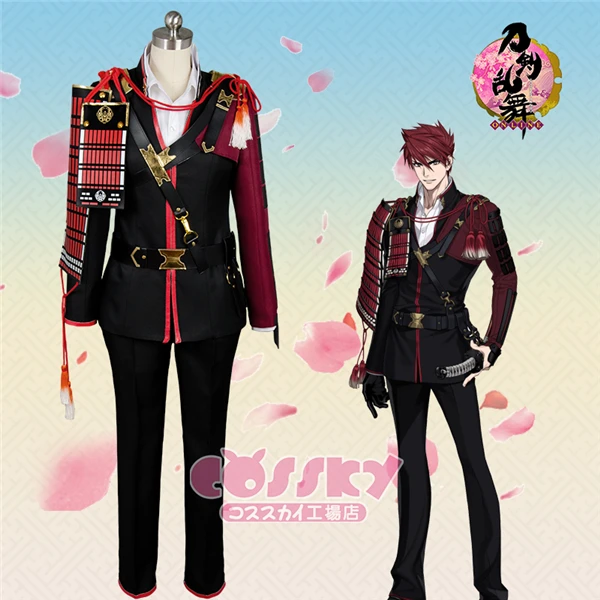 

Touken Ranbu Online okanehira Black Uniform Cosplay Costume Free Shipping