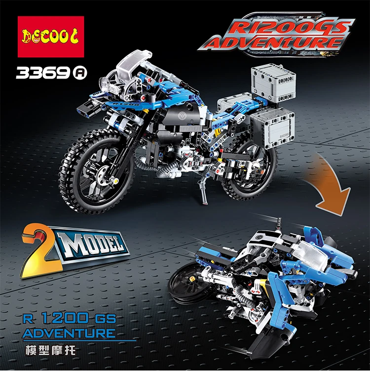 

DECOO 3369 Technic Series The BAMW Off-road Motorcycles R1200 GS Building Blocks Bricks Educational Toys Lepin 20032