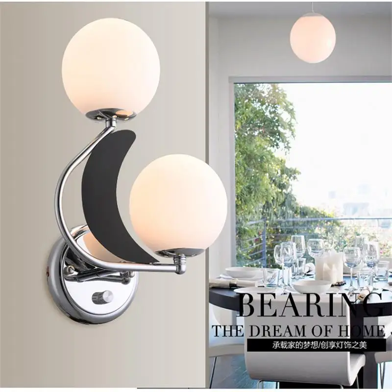 Modern indoor two lights wall mounted LED wall light dimmable