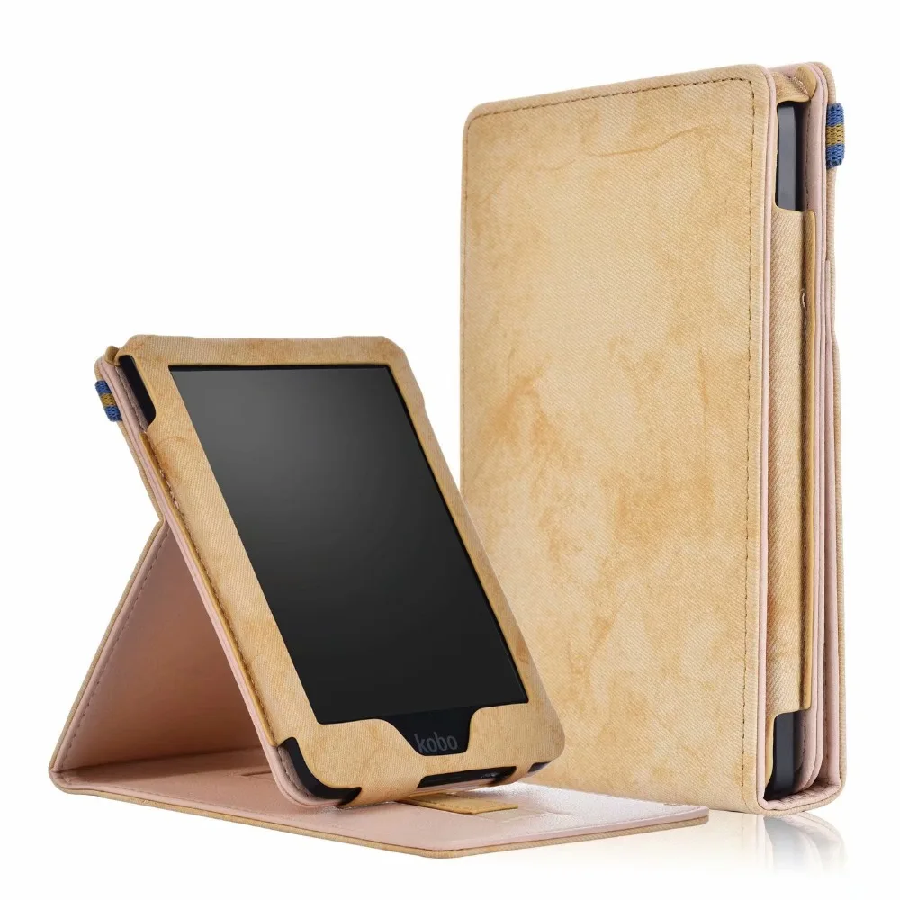 

For 2018 New Release 6 Inch for Kobo Clara HD 6" Magnet Case Sleep Funda Stand Shell E-Book EReader Smart PU Leather Cover+pen