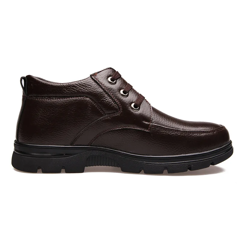 La 48 Coton Plus Chaussures Chaud Taille Cuir En Bottes Rembourré Nouveau Neige Véritable Noir Cheville marron 39 Hommes Hiver O0P8wkn