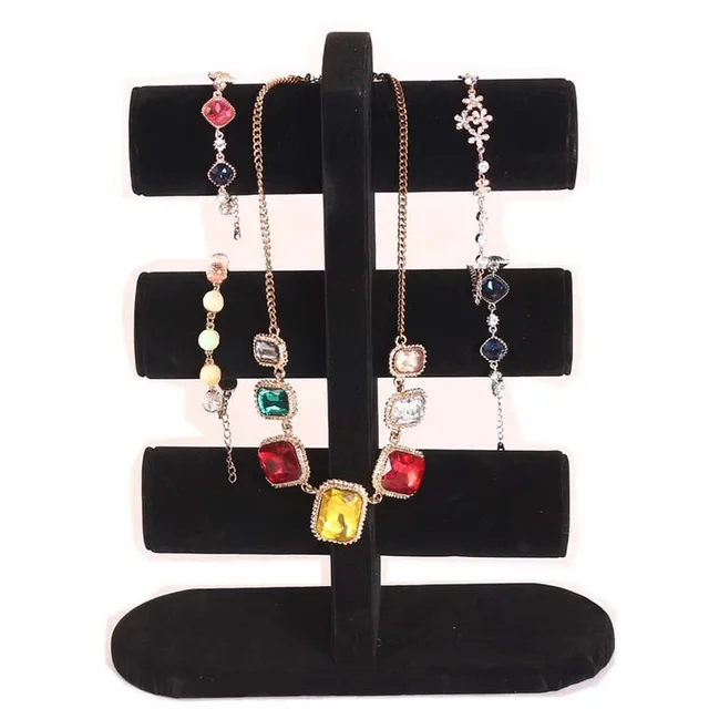 3 Layer Bangle Bracelet Jewelry Displays Wood Velvet Holder 3 Layer Bangle Bracelet Jewelry Displays Wood Velvet Holder